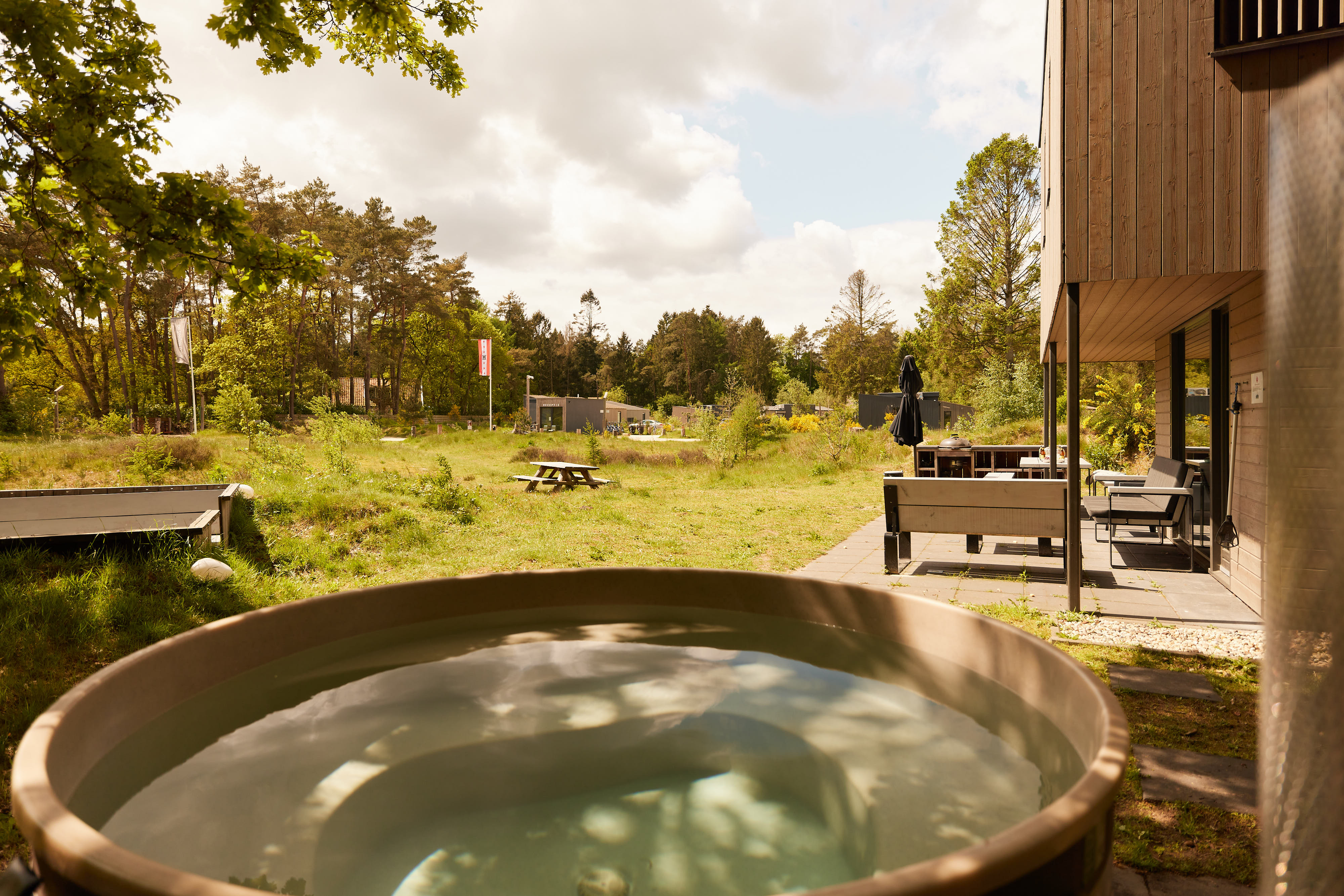 Luxe lodge met hottub in Drenthe
