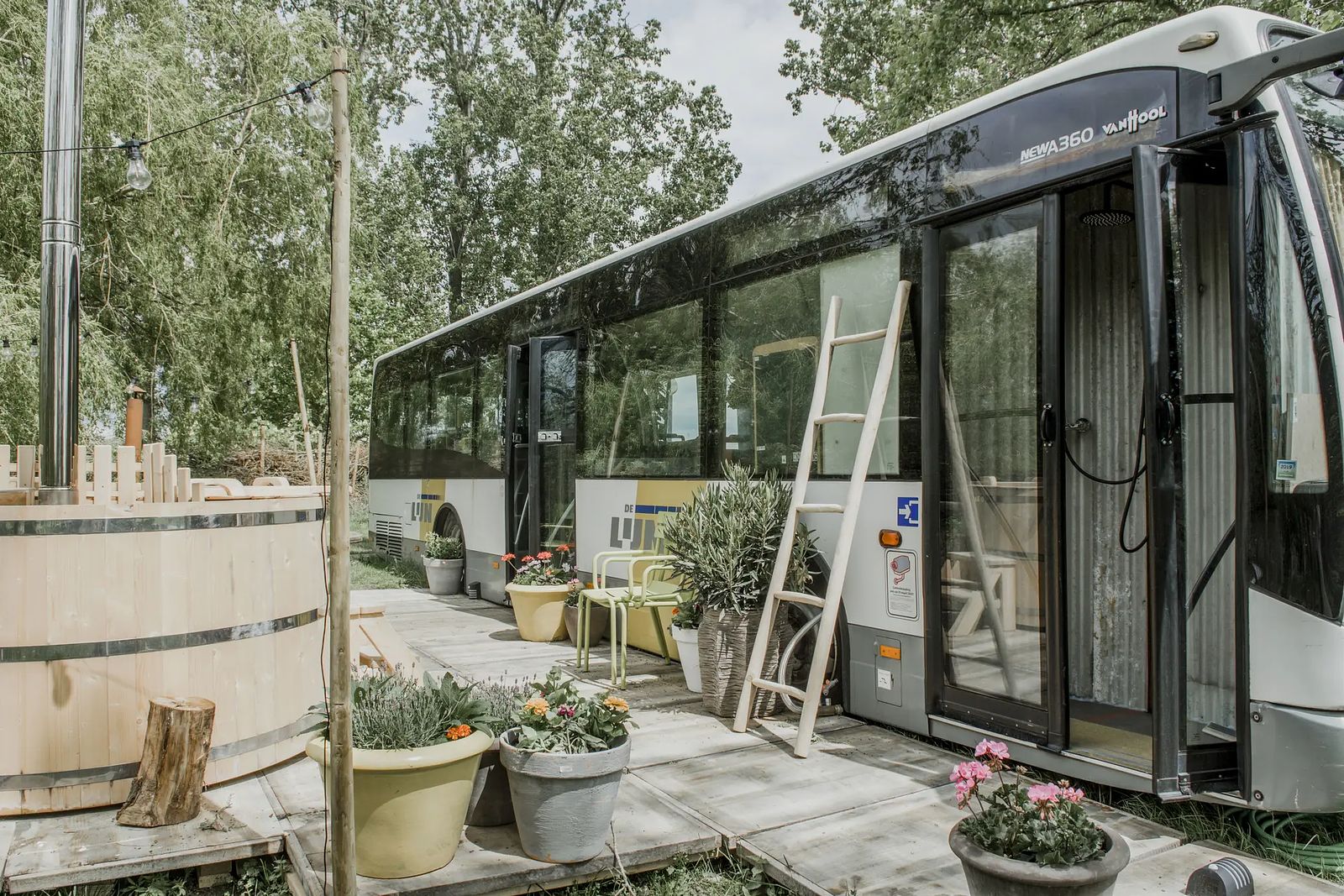 Special overnight stay in a converted bus