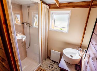 Houten lodge met privé hottub - 9