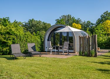 2-persoonslodge met weids uitzicht in Drenthe - 12