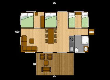 Luxe safaritent voor 6 personen - 11