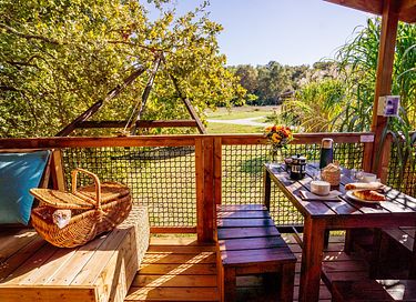 Houten lodge met privé hottub - 12