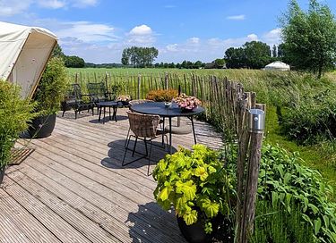 Luxe yurt met houtkachel en privé sanitair - 27