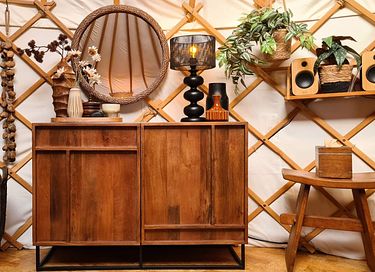 Luxe yurt met houtkachel en privé sanitair - 10