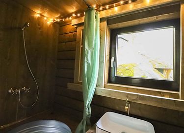 Cabin in het bos met saunahuisje - 10