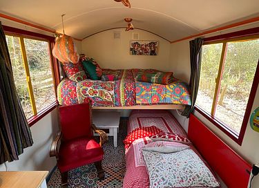 Colorful gipsy wagon in the Groningen forest - 9