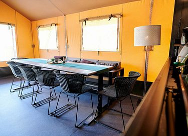 Safaritent voor 8 personen aan zwemvijver - 13