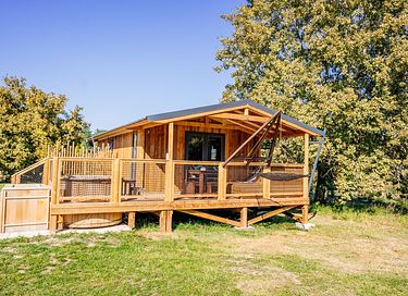 Houten lodge met privé hottub - 2