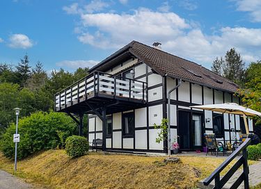 Maison à colombages allemande dans la nature