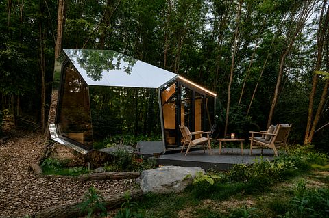 Mirror House with a Sauna in the Woods - 2
