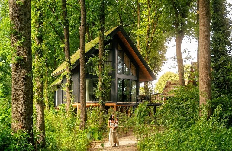 Romantische houten lodge met privé hottub - 1