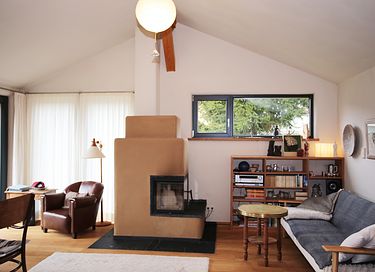 Houten natuurhuis met open haard in Duitsland - 5