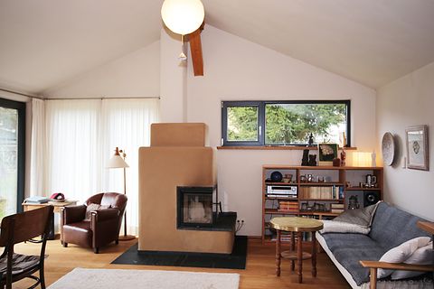 Houten natuurhuis met open haard in Duitsland - 5