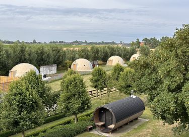 Romantische glamping Dome met privé hottub - 18