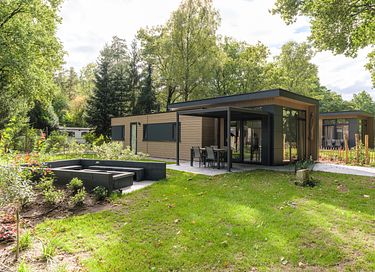 Lodge de luxe, salon et cheminée ext. - 2