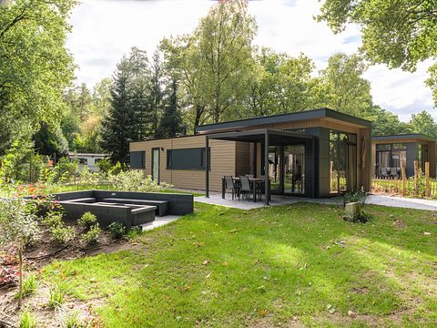 Lodge de luxe, salon et cheminée ext. - 2