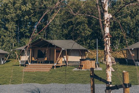 Glamping-hytte med privat spabad - 3