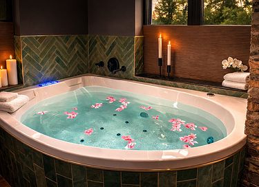 Romantic suite with sauna and hot tub - 2
