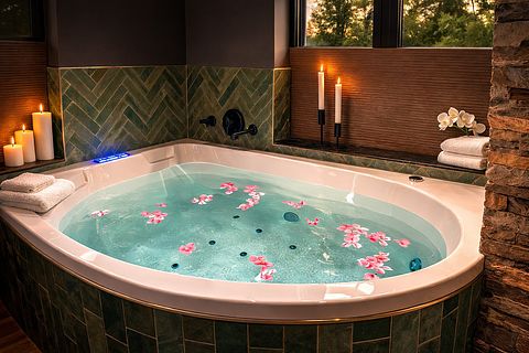 Romantic suite with sauna and hot tub - 2
