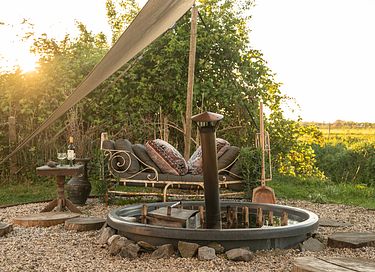 5-person tepee amidst farm animals - 34