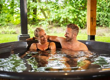 Romantische houten lodge met privé hottub - 23