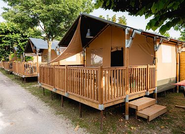 Leuke glampingtent aan het Gardameer