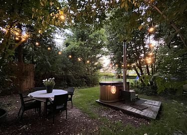 Charmante pipowagen met privé Hottub - 14