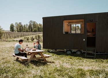 Tiny house tussen de wijngaarden bij Bordeaux