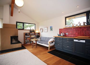 Houten natuurhuis met open haard in Duitsland - 4