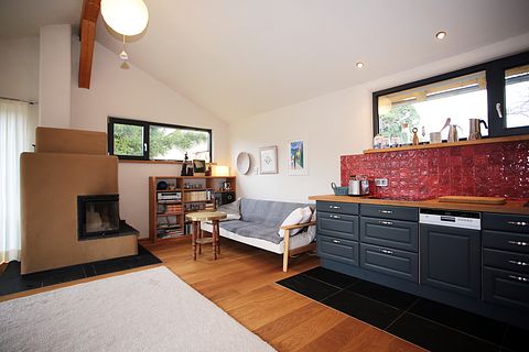 Houten natuurhuis met open haard in Duitsland - 4