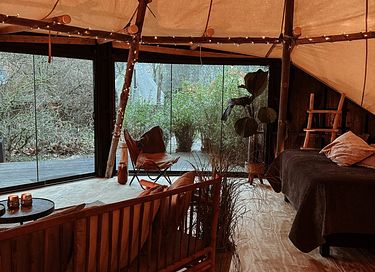 Romantische glamping tent met een hottub - 11