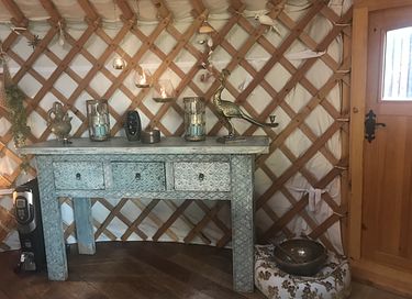 Romantische Yurt met hottub - 9