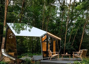 Romantisch spiegelhuisje met hottub