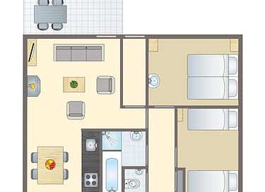 Bungalow avec cheminée et baignoire - 11