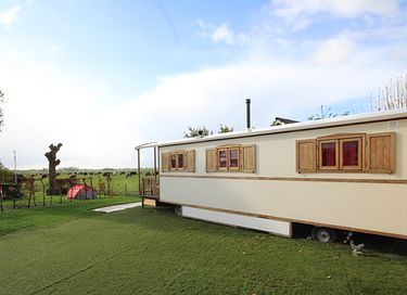 Nice caravan on a small campsite