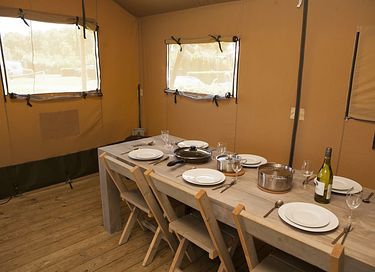 Safaritent (6p) met badkamer en keuken - 6