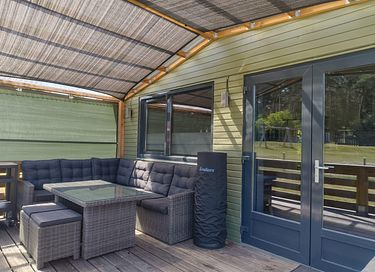 Houten lodge met omheinde tuin in Duitsland - 13