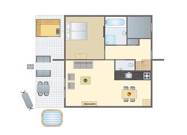 Vakantiehuis (4p) met jacuzzi en buitensauna  - 15