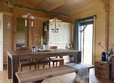 Houten cabin met hottub in het groen - 6