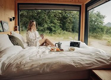 Ontspannen in een tiny house met uitzicht