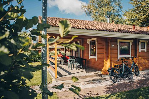Wooden bungalow with sauna in nature - 2