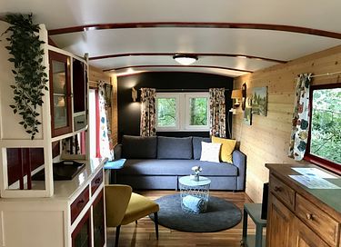 Charmante pipowagen met privé Hottub - 3