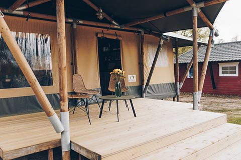 Glamping-hytte med privat spabad - 4