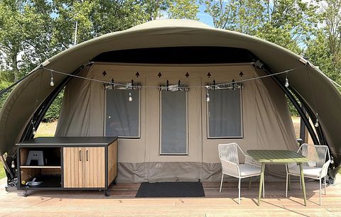 Romantische glamping lodge met privé hottub - 5