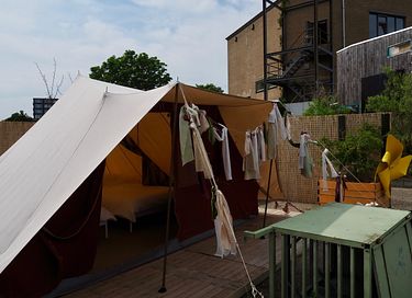 Vintage glamping tent in Rotterdam