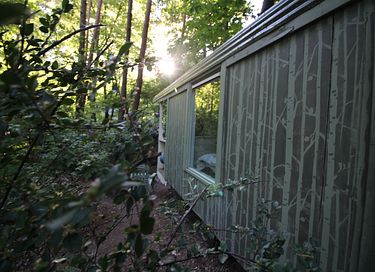 Roulotte tzigane dans les bois avec cheminée - 33