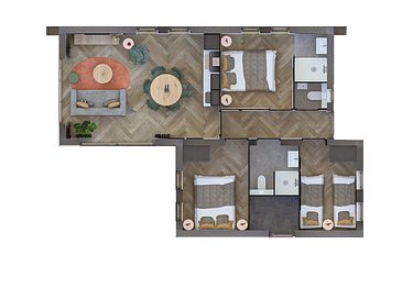 Chalet pour 6p avec bain à remous et sauna - 15