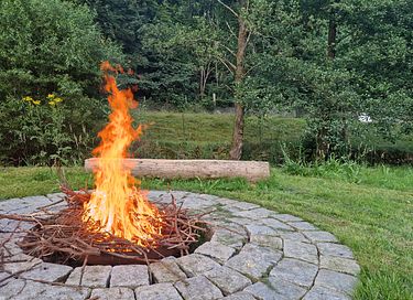 Houten natuurhuis met open haard in Duitsland - 16