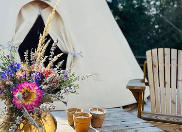 Slapen in een romantische tipi met hottub - 6