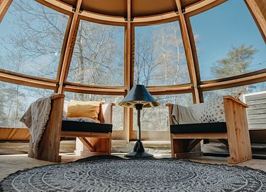 Grote glamping tent met panoramadak  - 9